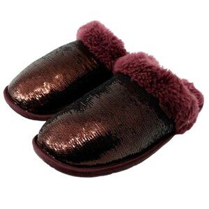 UGG~Scuffette II Mirror Ball Sequin~WOMENS SHEARLING SLIPPERS in Wild Grape Sz 9